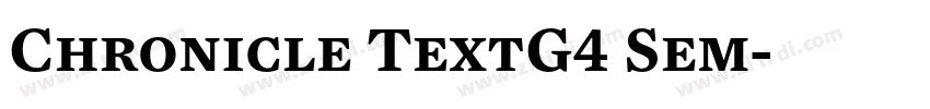 Chronicle TextG4 Sem字体转换